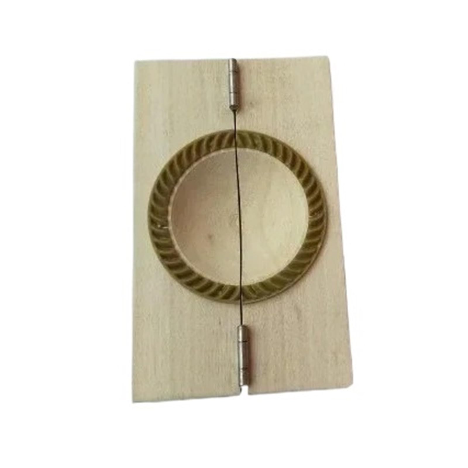 LCANALLYMS Dumpling maker, Wooden Dumpling Press Tool Home Kicthen Mould Dumplings Special Wood Wrappers Maker Dough Presser(8.5cm)
