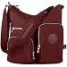 Oakarbo Crossbody Bag Nylon Multi-Pocket Travel Shoulder Bag (1204 Wine red, Large)