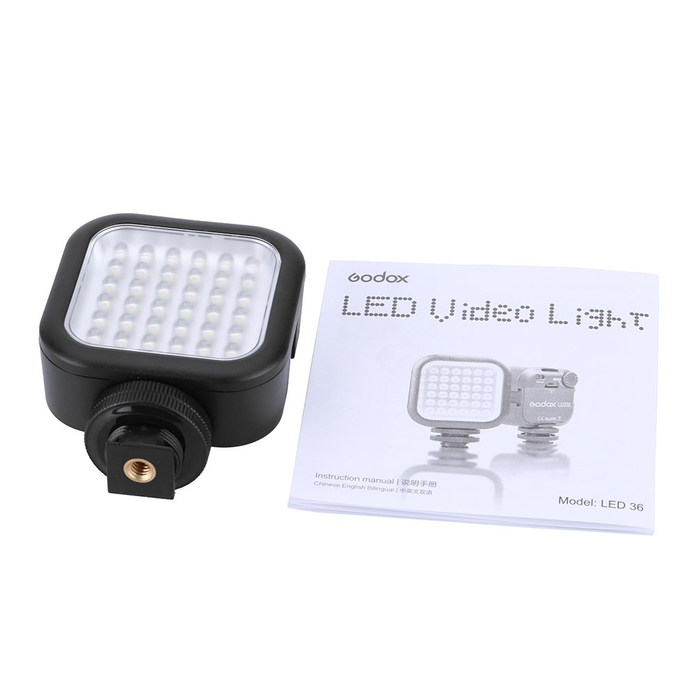 Godox 36 LEDS vidéo lampe lumière pour mini caméscope appareil photo reflex numérique DVR