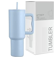 1200ML Stainless Steel Tumbler with Lid and Straw, Hot and Cold Double Insulated Sipper Mug, 100% Leak Proof Coffee Tumbler Cupholder for Office, Gym, Travelling (Sky Blue)