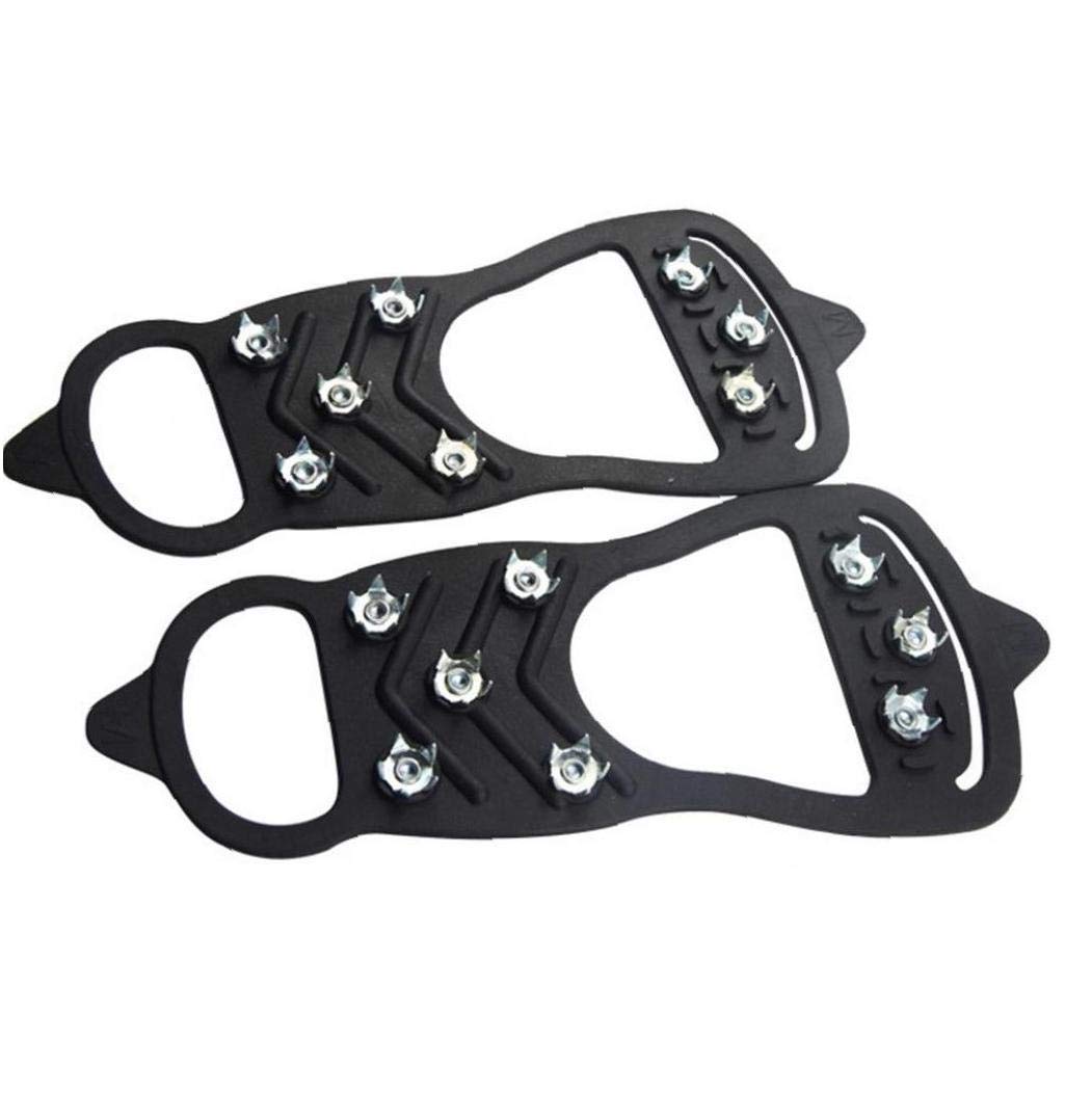 Ice Cleats Snow Traction Cleats Steigeisen für Schuhstiefel Ice Rubber Walking Cleats Anti-Rutsch-Stretch-Schuhe (m)