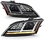 ACANII - For [HID/Xenon w/AFS Model] 2008-2014 Audi TT LED DRL Sequential Turn Signal Projector Headlights Headlamps Set