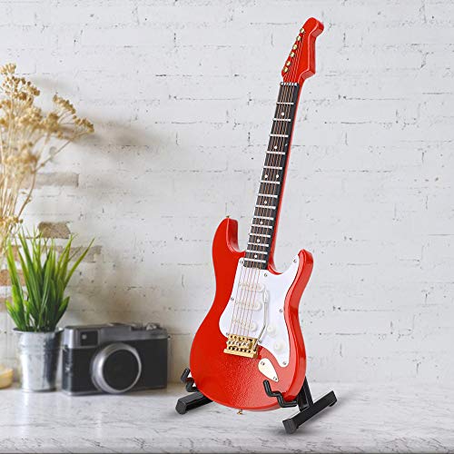 AMONIDA Artisanat de Guitare Rouge Miniature, Beau modèle de Guitare électrique, Ornement de Bureau pour Les Amateurs de… - Les Beatles, Paul McCartney, John Lennon, RIngo Starr, George Harrison AMONIDA Artisanat de Guitare Rouge Miniature, Beau modèle de Guitare électrique, Ornement de Bureau pour Les Amateurs de… – Image 4