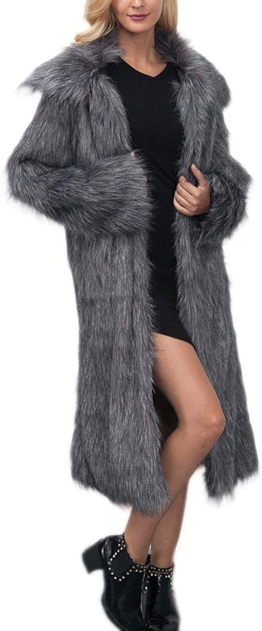 Long length faux fur coat Clearance