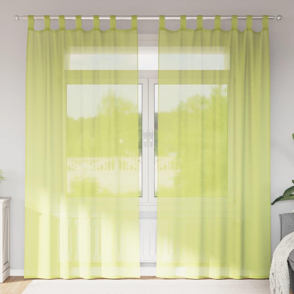 Voilage vert pomme 140x245 cm pour une ambiance lumineuse et sereine dans la chambre
