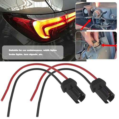 ECSiNG 10 Stück 12 V 24 V T10 Vorverdrahtete Push-Auto-Glühbirnenfassungen Lampenfassung Anschlussverlängerung für W-5W W3W 501 194 LED-Reparatur Armaturenbrett Parkplatz