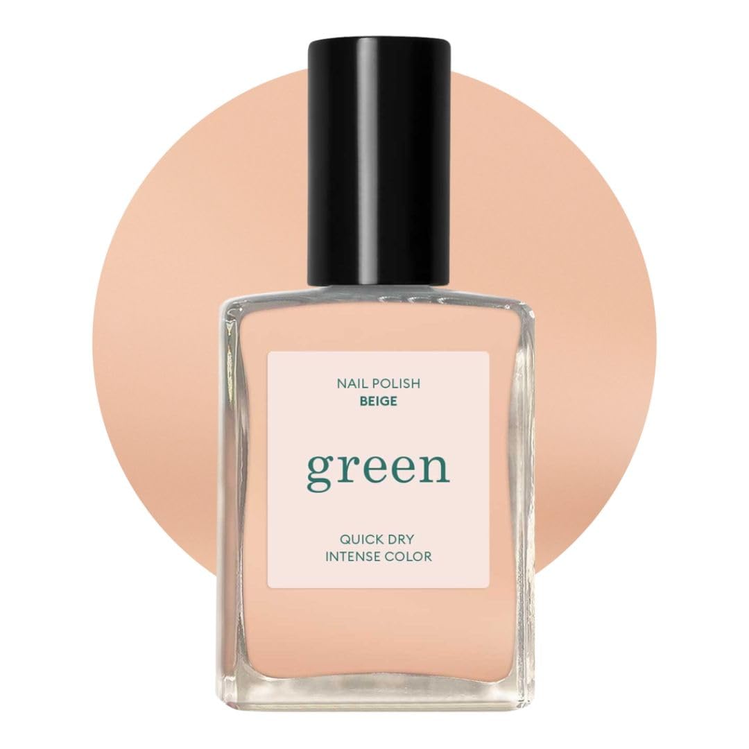 Manucurist - Green Smalto Unghie Beige - Smalto Nude - Smalti per Unghie classico 9-​Free - Vegano e di Origine Biologica (80%) - Manicure Professionale - 15ml - Nail Polish