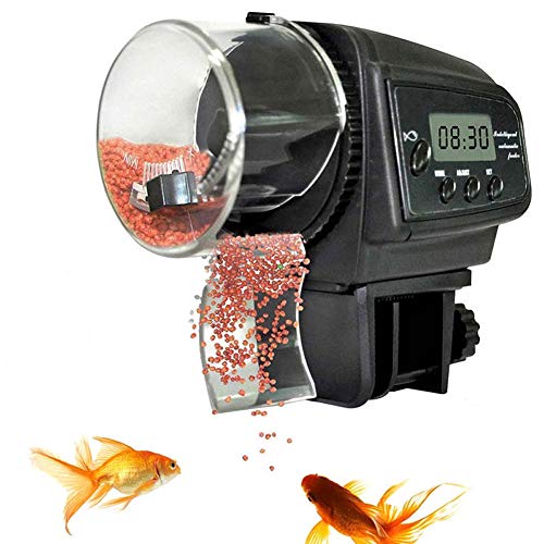 XYWBTCXK Aquarium 65 ml Fischfutterautomat für Aquarium Auto Feeders mit Timer Pet Feeding Spender LCD Display-Fisch-Zufuhr