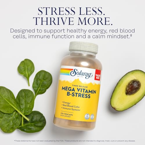 SOLARAY Mega Vitamin B Stress and Magnesium Glycinate 350mg Bundle - Timed Release Vitamin B Complex w/VIT C, Chelated Magnesium Bisglycinate - Energy, Relaxation and Immune Support, Vegan, 276/240ct - Image 5