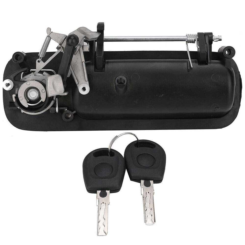 Türgriff Kofferraum Heckklappe mit 2 Schlüssel Schließzylinder kompatibel mit VW GOLF 4 LUPO SEAT AROSA 1997-2006 1J6827565B