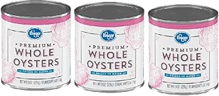 Premium Whole Oysters Boiled in Water (3 Cans, 8 oz. each)