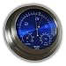 Ambient Weather WS-228TBH 9" Brushed Aluminum Contemporary Barometer with Temperature and Humidity, Metallic Radiant Blue