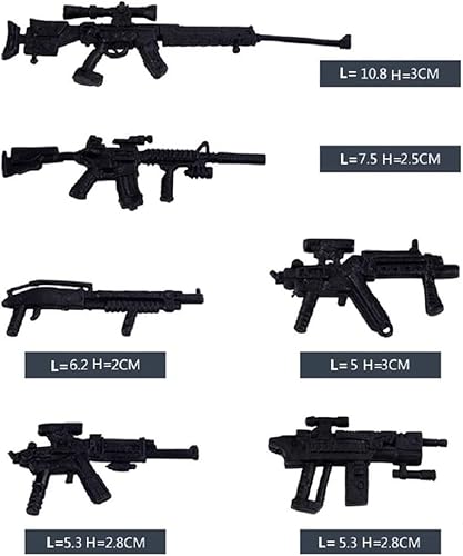 Miniatura 5 de Paquete de 12 figuras de acción de soldado SWAT de combate con armas militares, accesorios ajustables extraíbles para brazos y piernas