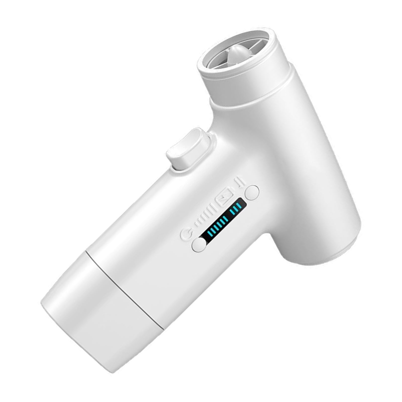 Kalttoy White Portable Small Handheld Fan 3000Mah Air Blower With 80000Rpm 6 Speed Adjustable Usb Rechargeable For Travel Home Rechargeable Blower Fan