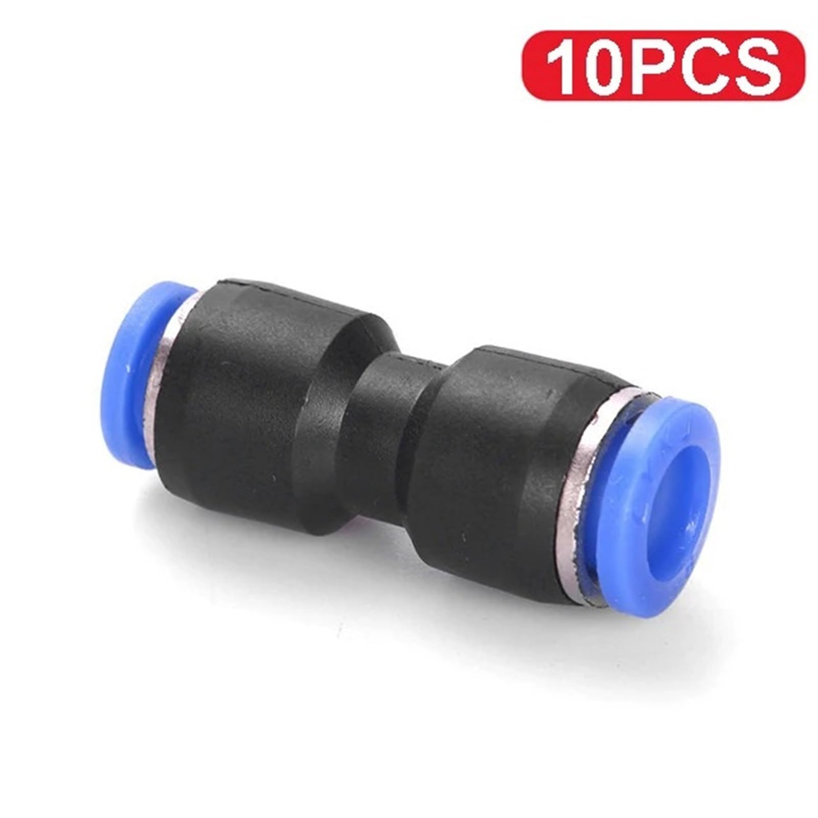 Conector de Tubo de Conector neumático, Manguera de Agua de liberación de Tubo, Conectores de PU de plástico de 4/6/8/10/12/14mm, 1 Uds.(PU-10PCS,10mm)
