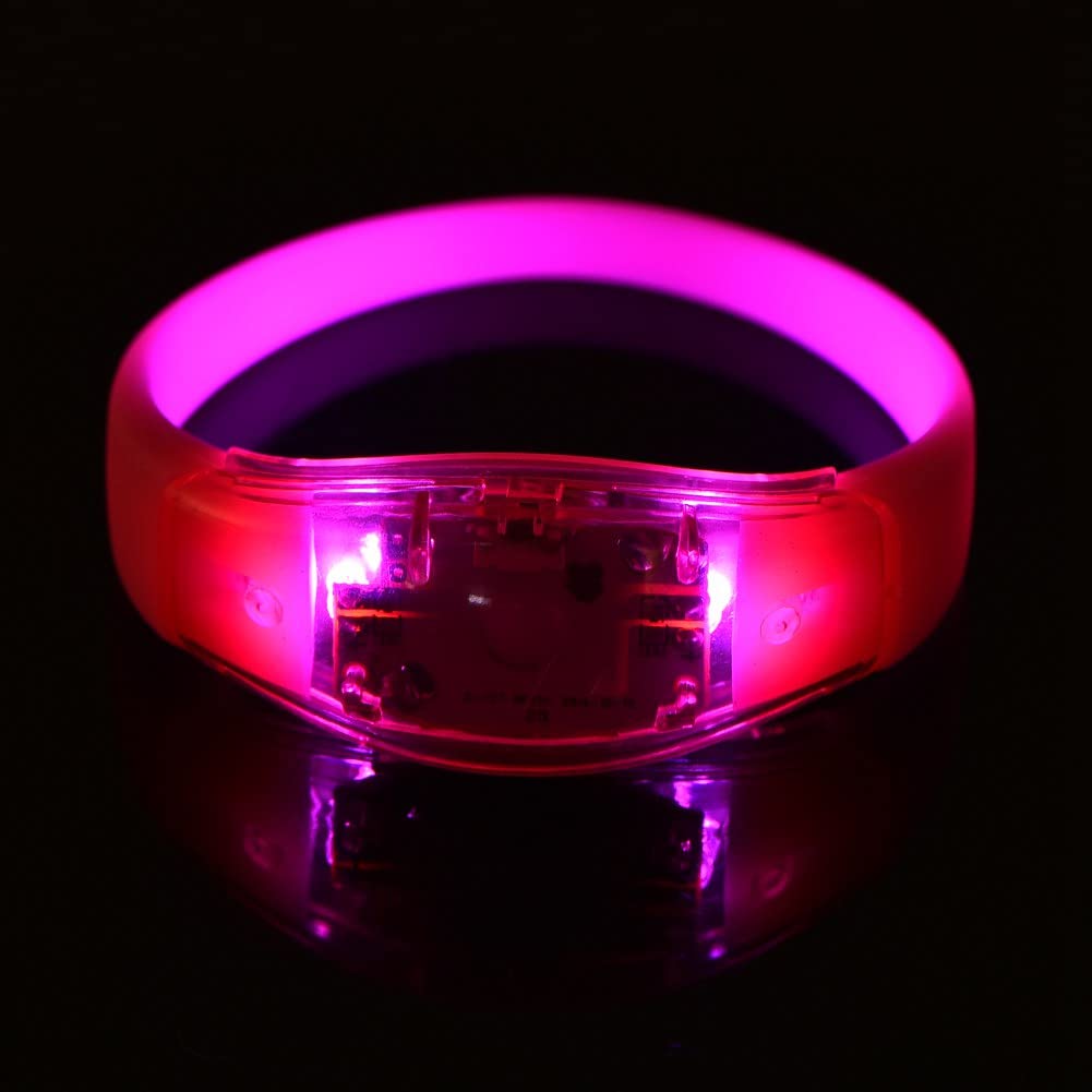 Pack De 6 Pulseras LED Brillantes De 8 X 1.3 Cm – Luz Colorida Para Fiestas, Conciertos Y Celebraciones