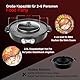 Food Party Electric Hot Pot und grill Elektrisch Hotpot Topf 220V 2200W Elektrogrill 2 in 1, mit Abnehmbar Kochplatte Indoor Korean BBQ Thai Barbecue Fondue Raclette XXL für 8 Personen