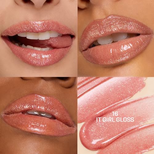 Image of Colors Queen Lip Luminizer Lip Gloss for Women | Hydrating & Glass Shine Finish | Highly Pigmented, Lightweight & Non-Sticky Formula | One Stroke Application | Long Lasting Lip Gloss Infused with Shea Butter (16 - It Girl Gloss, 9ml)