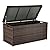 VINGLI Outdoor Wicker Storage Box, 132 Gallon Patio Rattan Deck Box, Wicker Storage Bench for Indoor, Outdoor, Pool, Balcony, Yard, Garden – Dark Brown
