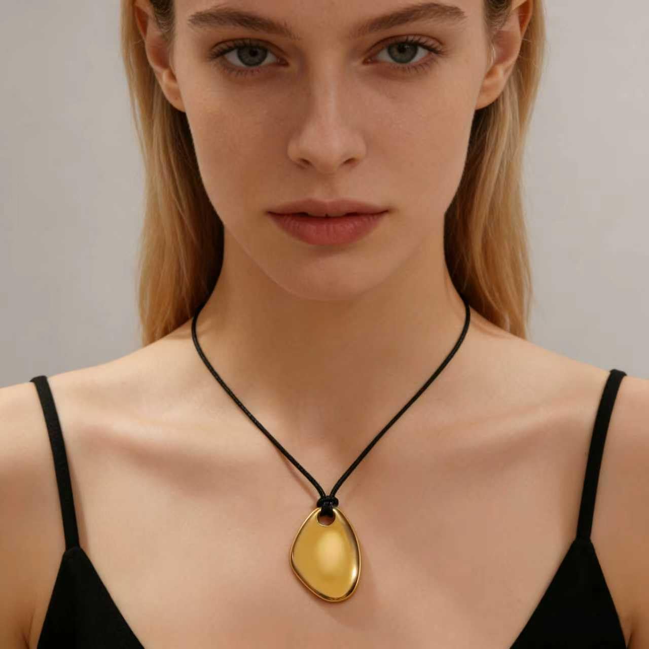 HANRESHE Chunky Gold Necklace For Women Trendy Cord Necklace Trendy Long Gold Pendant Necklaces Jewelry Gift - Image 3