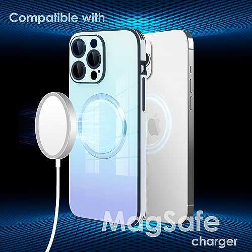 Coque iPhone 14 Pro magnétique bleue protégeant les objectifs photo - 6