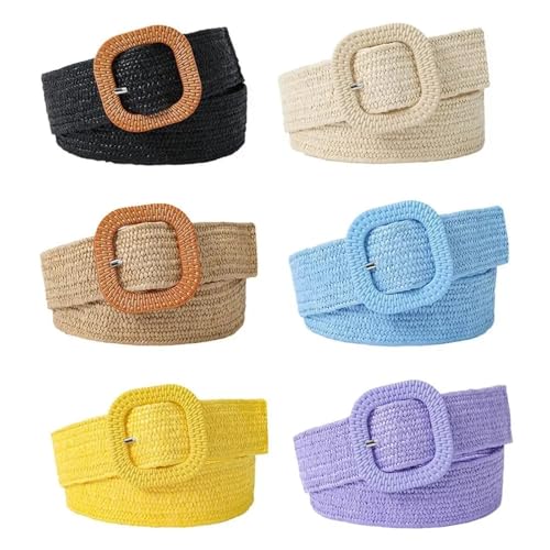 Straw Boho Belt Fashion Wide Waistband Female Waist Belt Braided Belts for Women Summer Patchwork Straw Woven Belt2