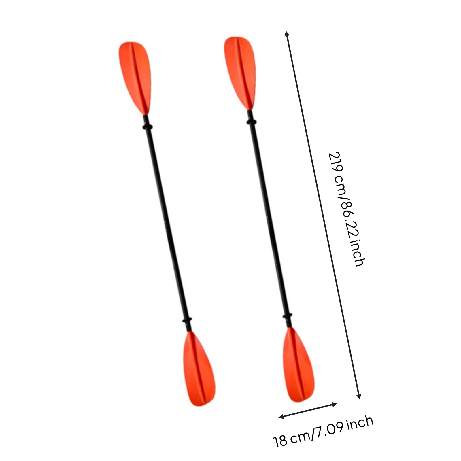2 Piezas Doble Pala Ligero Doble Extremo smontable Acuático para Kayak, Piragüismo