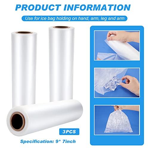 Preboun 3 Rolls Small Ice Packs Disposable 9 X 7 Inch Storage Bags Easy To Tie Ice Mini Bags For Injuries Athletic Training Rooms thumb #1