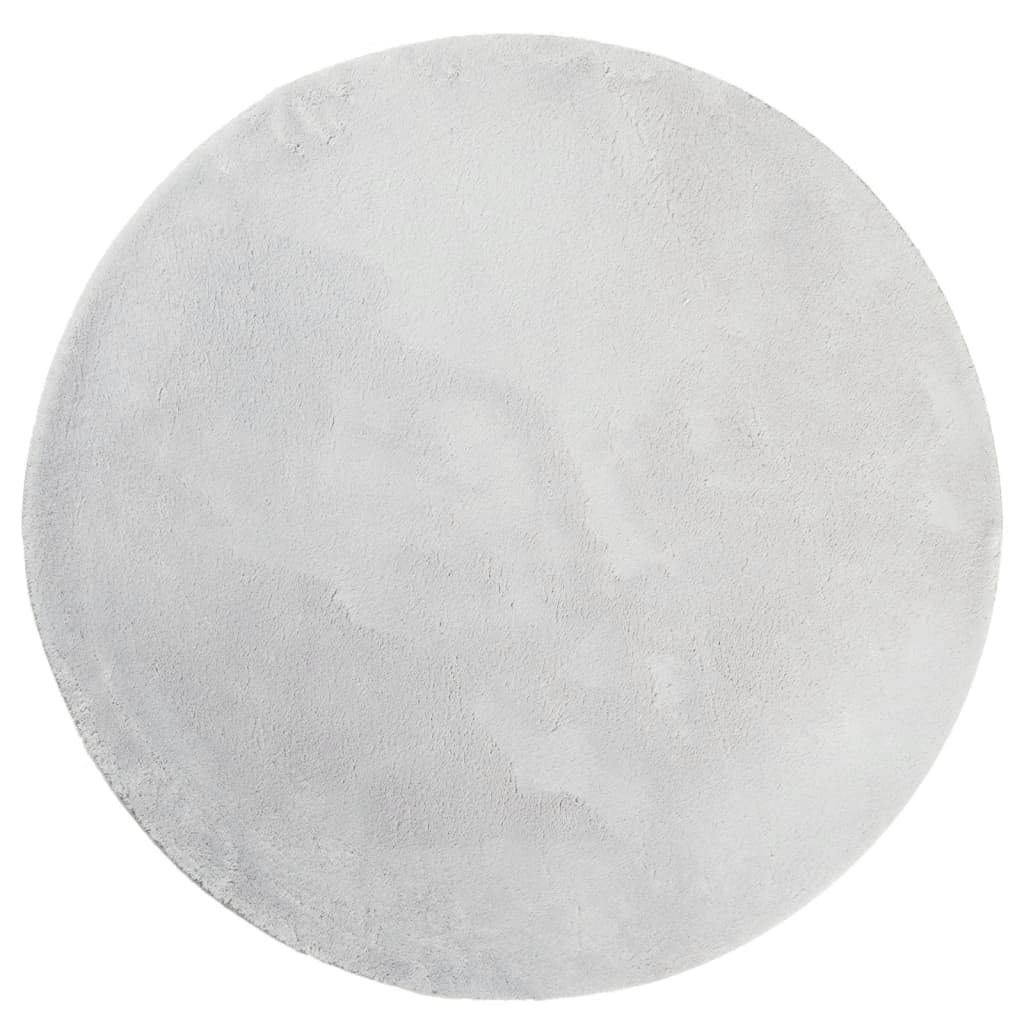 vidaXL Alfombra de Pelo Corto Suave Lavable HUARTE Gris Ø 100 cm