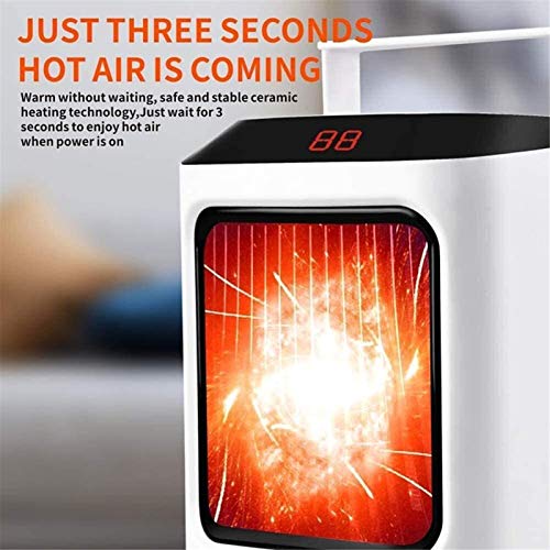 Kachelkachels elektrische keramische ruimteverwarmer Draagbare ventilatorkachels Ventilatorkachels met afstandsbediening Met 7-kleuren nachtlampje voor thuis Slaapkamer Kantoor Garage Persoonlijke - Afbeelding 8