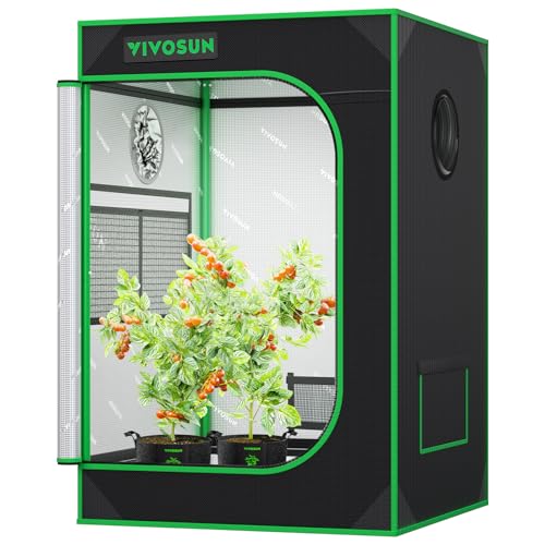 VIVOSUN S223 2x2 Grow Tent 24x24x36 High Reflective Mylar with Observation Window and Floor Tray for Hydroponics Indoor Plant for VS1000