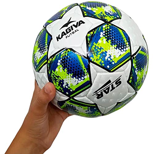 Kagiva Star, Bola Adulto Unissex, Amarelo Neon/Azul/Preto, Tamanho Único