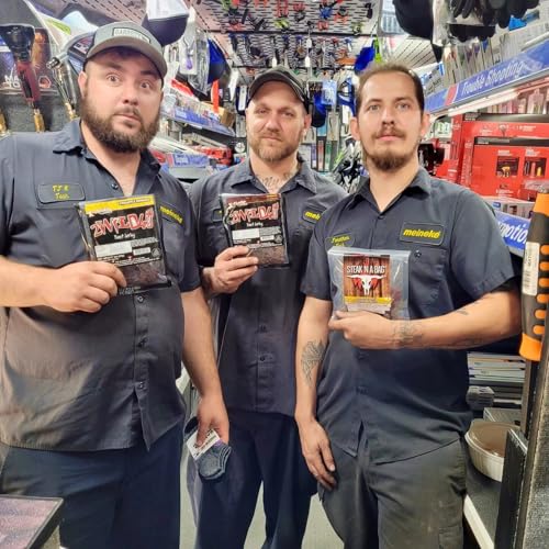 Image of Carolina Reaper Beef Jerky - Premium Brisket Cuts | Extreme Heat | 27g of Protein Per Bag | Small Batch, Real Carolina Reaper & Ghost Pepper Infused | 2WILD4U: Eat If You Dare - 6 ounces total (Pack of 2 bags, 3 ounces each)