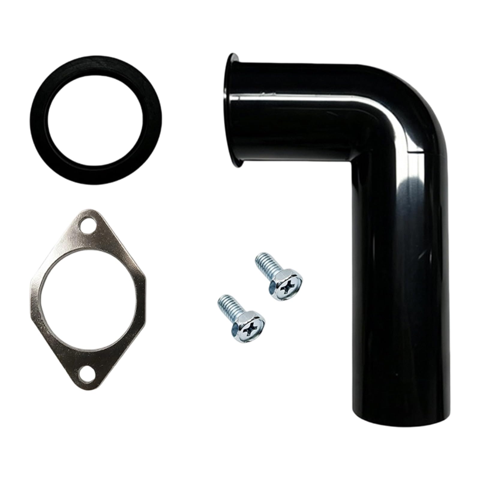 NMFLAB Garbage Disposal Elbow Replacement Set with 1.5Inch, Flange, Gasket, and Two Screws Easy to Installation Garbage Disposal Replacement Set