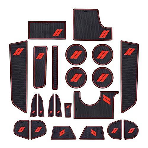 Inserto para portavasos Dodge Charger 2015-2023 rojo miniatura 1