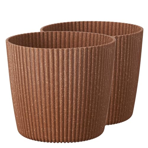 Tymar Blumentopf,Übertopf, 2er-Pack, Runde Form ((2pack) Natur, ø 20 cm) Tymar Blumentopf,Übertopf, 2er-Pack, Runde Form ((2pack) Natur, ø 20 cm)