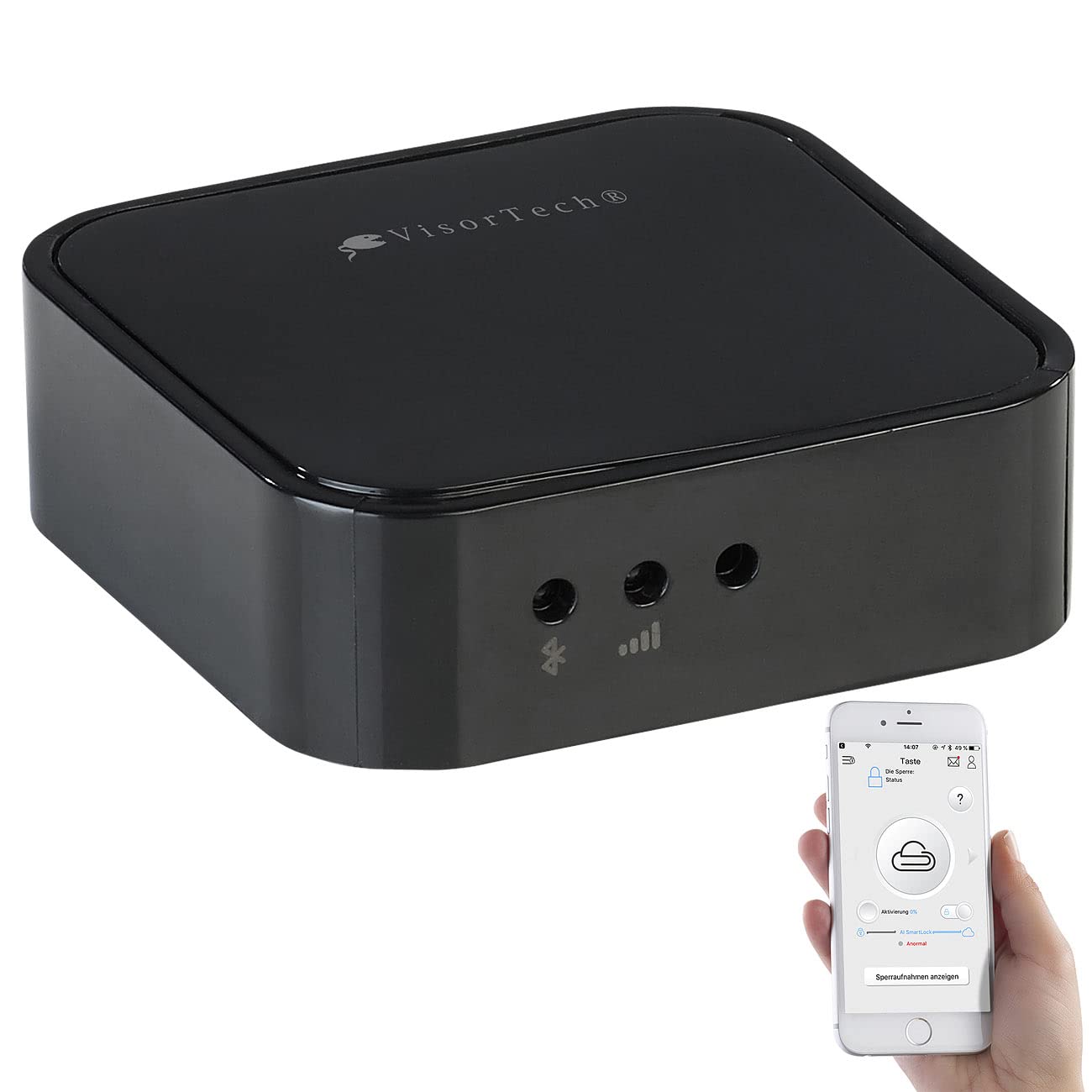 VisorTech Smart Home Gateway: WLAN-Gateway für elektronische Tür-Schließzylinder, App-Steuerung (Netzwerk, Smart Home, Schloss)