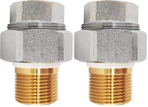 SOMATHERM FOR YOU - Raccord isolant diélectrique F20/27(3/4'') - M20/27 (3/4'') - Evite les courants vagabonds - Protège la cuve du chauffe-eau 2246-20 Gris (Lot de 2)