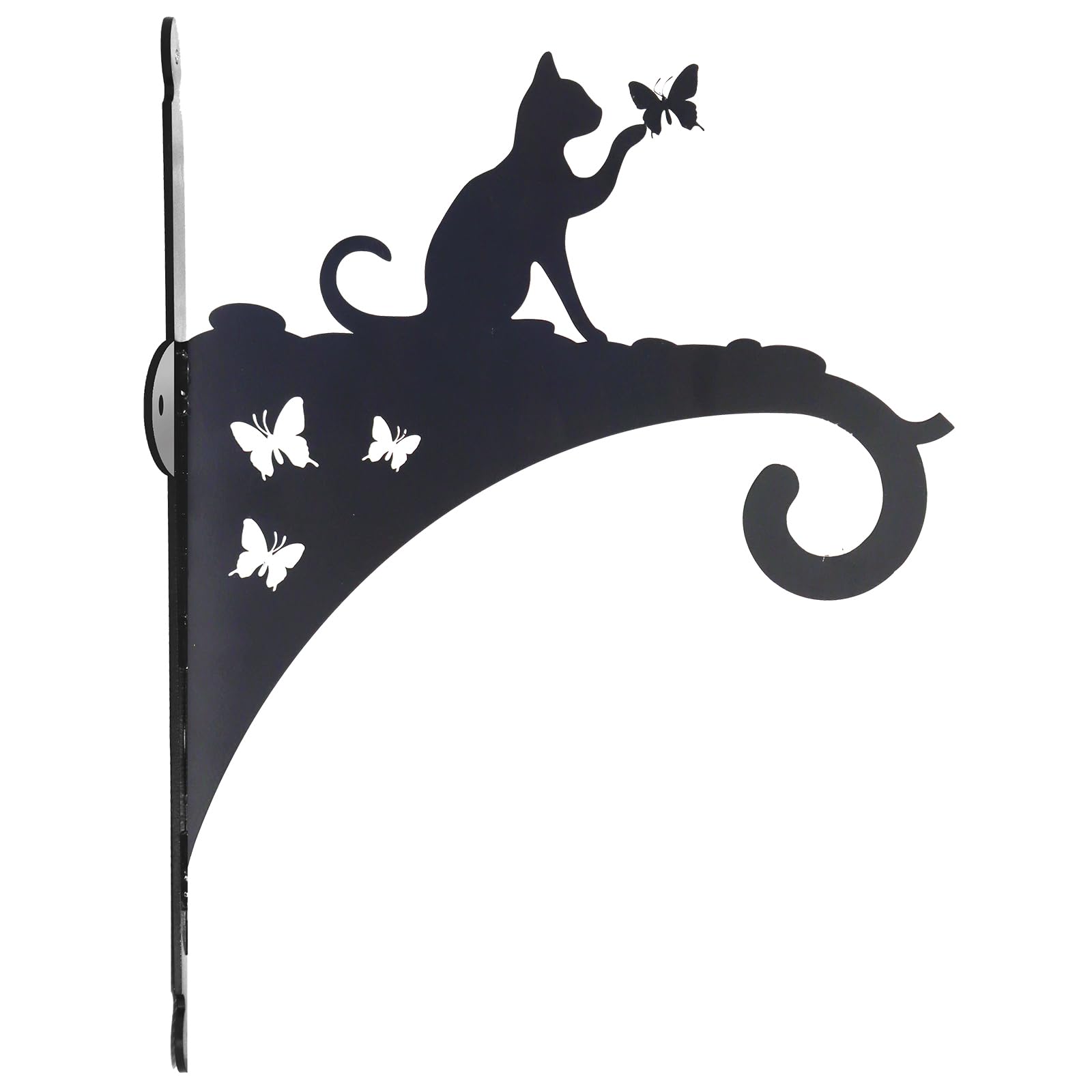 Primus Home & Garden Black Primus Metal Cat Hanging Basket Bracket