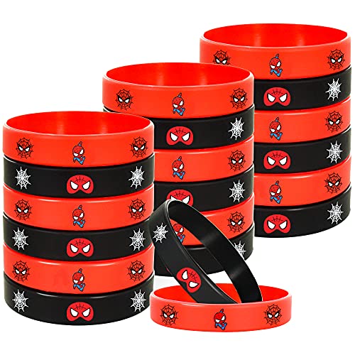 TONIFUL Lot de 18 bracelets en caoutchouc pour fans de super-héros, garçons, bébés, adolescents, adultes, Silicone Cover