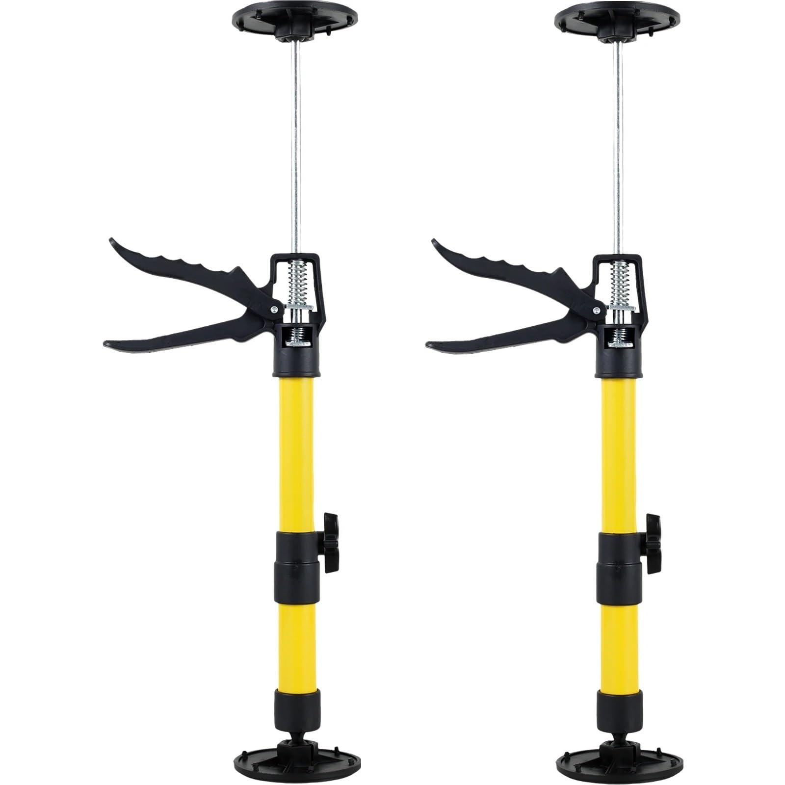 2 Pcs Labor-Saving Telescopic Steel Support Rod Cabinet Jacks Drywall Construction Tool for 40KG Ratcheting Cargo Range Hoods for Walls(M)
