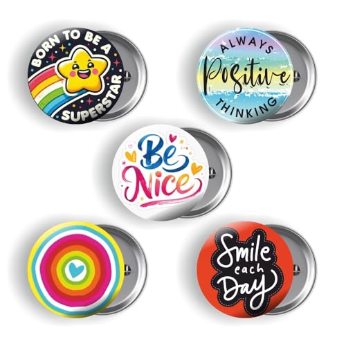 Image of Motivational Pins Badges 58mm Size | Round Button Badges | Inspirational Quotes | Return Gift | Event Badges | Kids Badges | Women brooches | Perfect for Backpacks