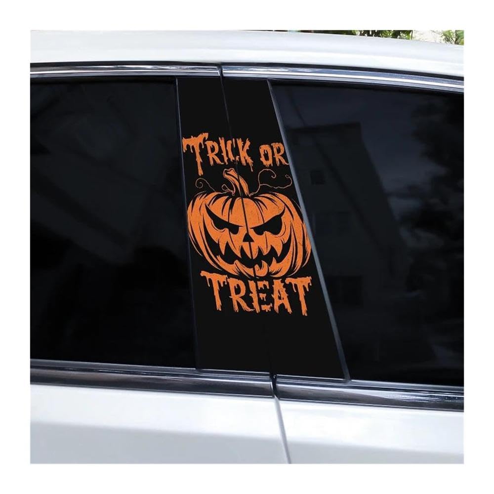 Body Parts 2pcs Car Center Column Sticker Halloween in English Viny L Material Car B-Pillar Decals(I)