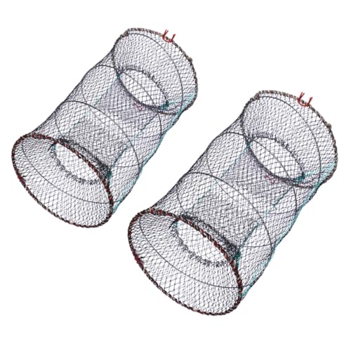 Piège à pêche extérieur pliable en nylon | Nassee à crabe et homard 2 pièces