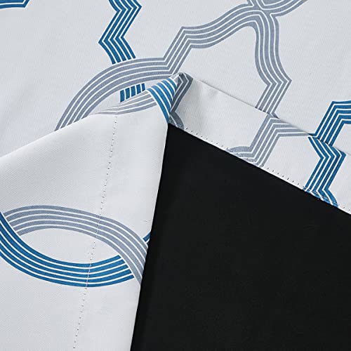 Ugoutry Blue Grey 84 Inch Long Full Blackout Curtains For Bedroom, Holiday Thermal Insulated Grommet Window Treatments, Geometric Patterned Drapes 2 Panels, 52'' W #TOP6