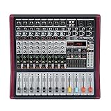 Professional DJ Audio Mixer, Phenyx Pro Sound Mixer, 8 Channel Sound Board Mixer Audio w/ 2 RCA...