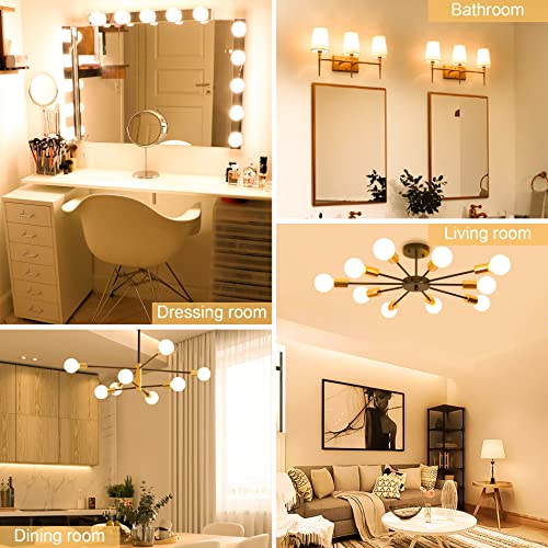 Hansang 8 Pack G25 Led Bathroom Light Bulbs 3000K Warm White E26 Base, Vanity Globe Light Bulb 60W Equivalent, 5W Round Light Bulb For Vanity Mirror, 500Lm, Cri 85+, Non-Dimmable #TOP5