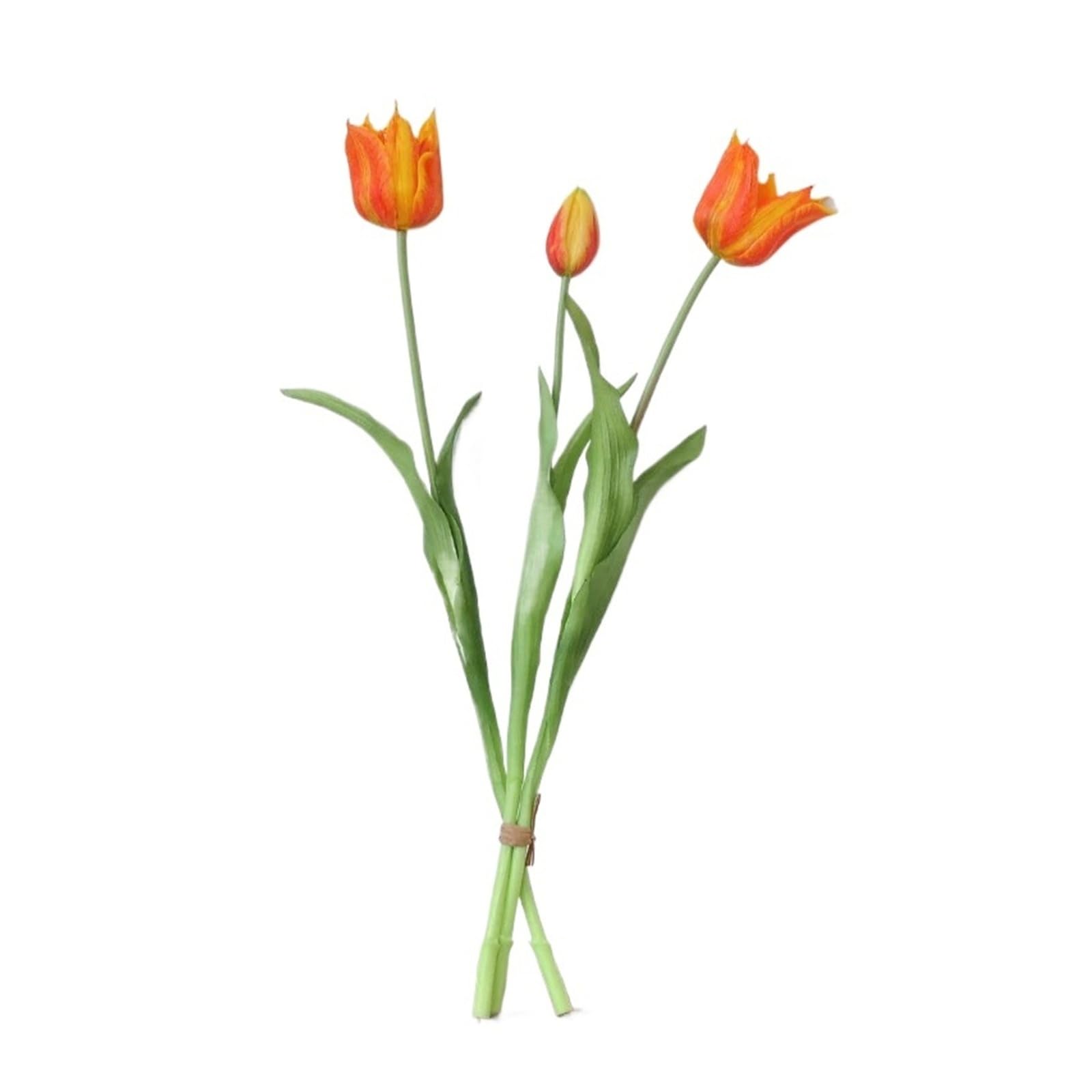 HamPaesk 1PC Artificial Bouquet Soft Glue Fake Flowers Balcony Decorative Simulation Flower Home Decoration(Orange)