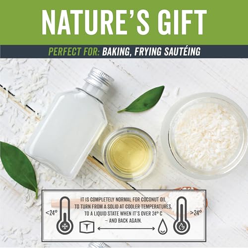 Image of Viva Naturals Organic Coconut Oil - Unrefined & Cold-Pressed, Natural Hair, Skin & Cooking with Fresh Flavor, Non-GMO Extra Virgin Coconut Oil (Aceite de Coco), USDA Organic, 32 Fl Oz (Pack of 6)