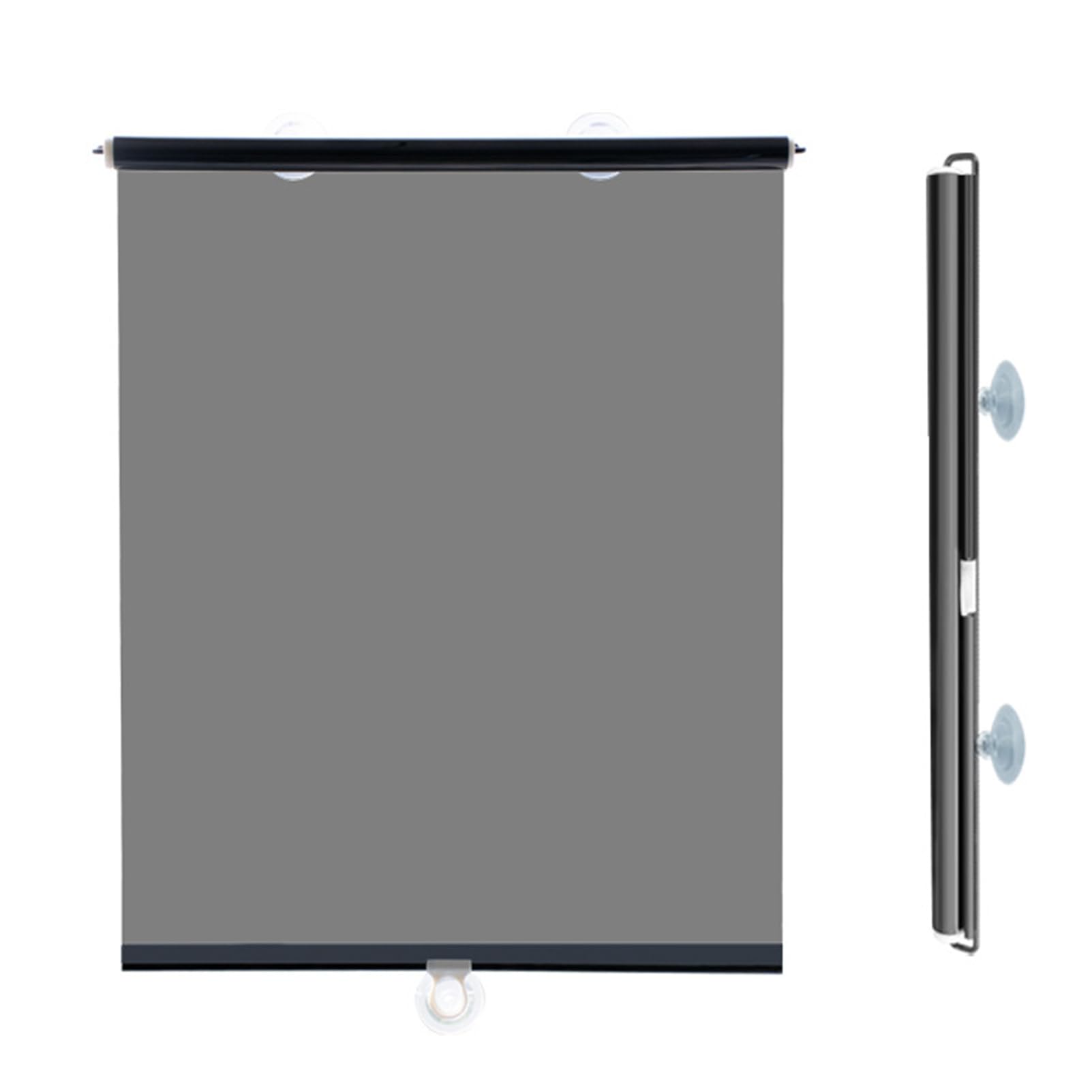 Suction Cup Roller Blinds Portable Retractable Roller Shades Window Blind Sun Protection No Drilling Blackout Curtains Temporary Privacy Blinds for Office,UV Protection (55x150cm)